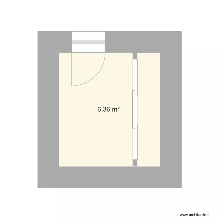 Portique. Plan de 1 Pièce et 6 m² Portique. Plan de 1 Pièce et 6 m²