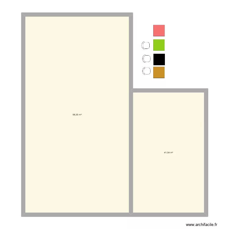 Zone self V2. Plan de 2  et 140 m²