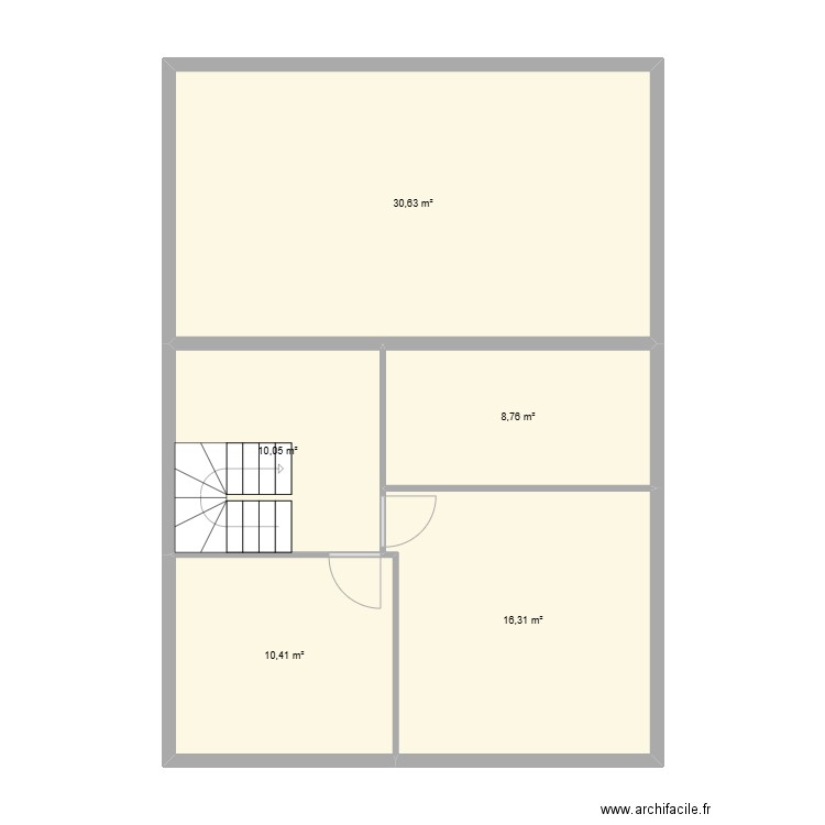 Louis Gandillet. Plan de 5 pièces et 76 m2