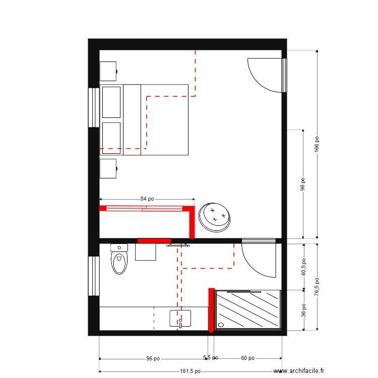 brenda 3. Plan de 2 pièces et 25 m2