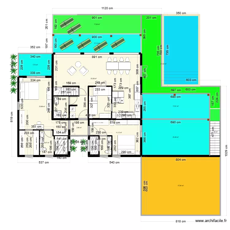 Villa Filao marc final4. Plan de 16 et 270 m² Villa Filao marc final4. Plan de 16 et 270 m²