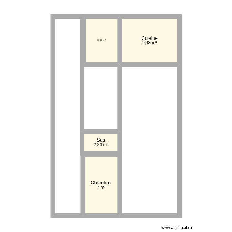 1er . Plan de 0 pièce et 0 m2