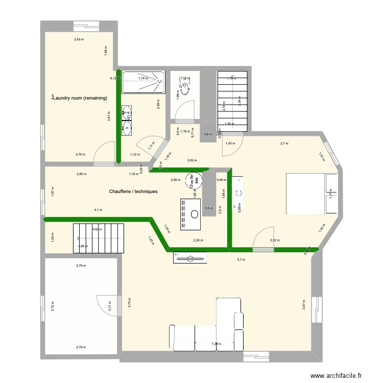 Alden V3. Plan de 38 pièces et 420 m2