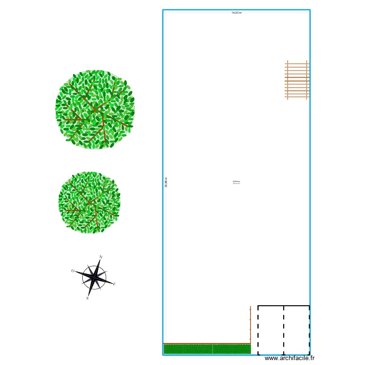 Mouilleron. Plan de 1  et 524 m²