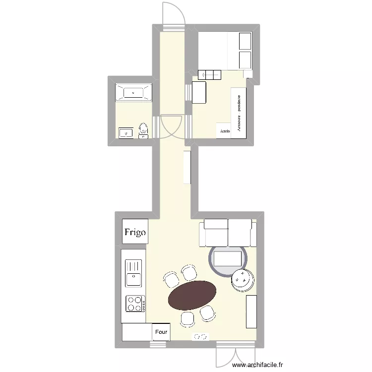 Appartement. Plan de 4  et 38 m²