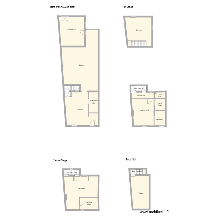 780808469-HOUILLES-SCIALCHIMIE-CROQUIS. Plan de 12 pièces et 216 m2