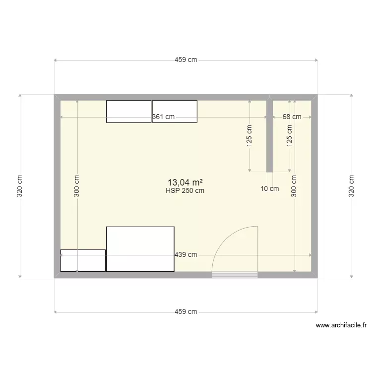 Maison Bziers. Plan de 1 Pièce et 13 m² Maison Bziers. Plan de 1 Pièce et 13 m²