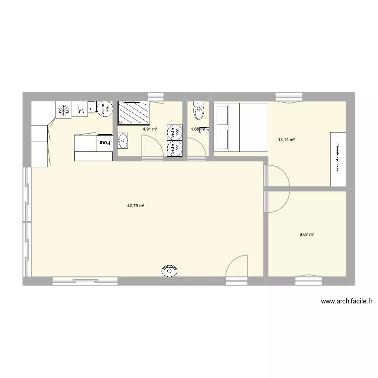 28 avril 2026 plan. Plan de 5  et 72 m²