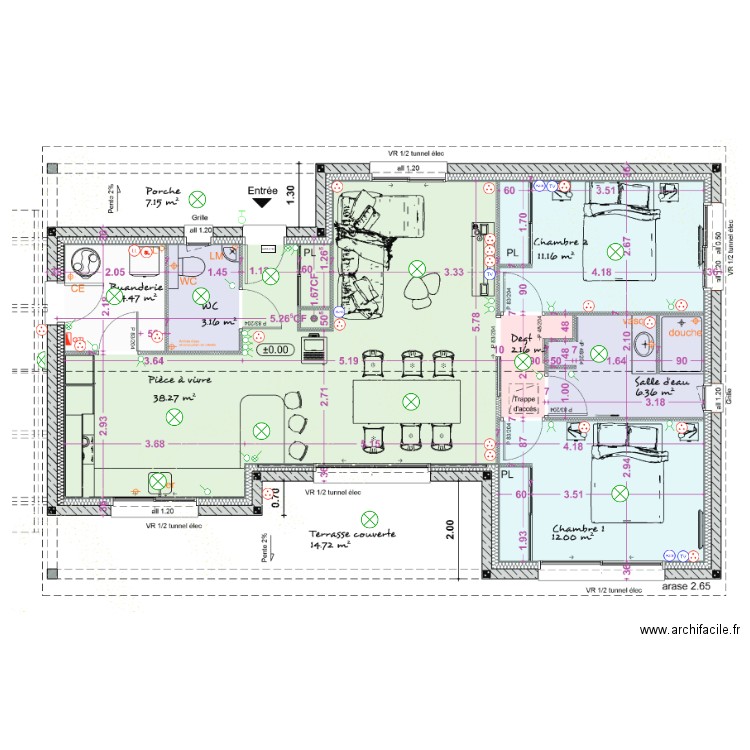 SERVIER / PEROL. Plan de 0 pièce et 0 m2