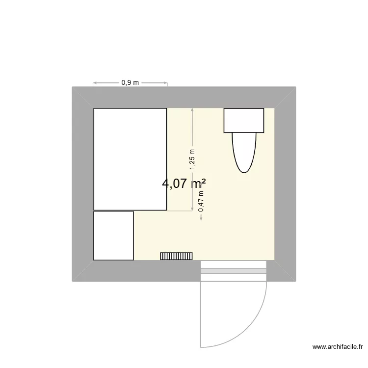 sdb coco2. Plan de 1 Pièce et 4 m² sdb coco2. Plan de 1 Pièce et 4 m²