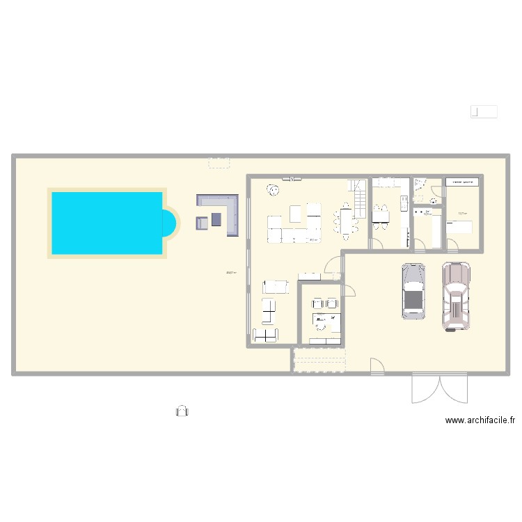 Maison king. Plan de 5 pièces et 529 m2