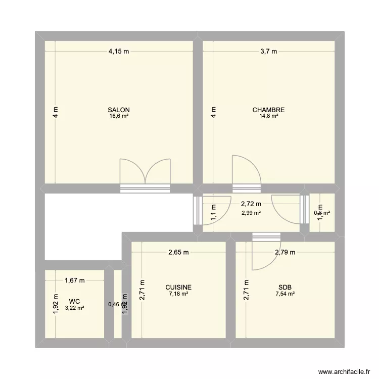 APPART ST MARTIN. Plan de 