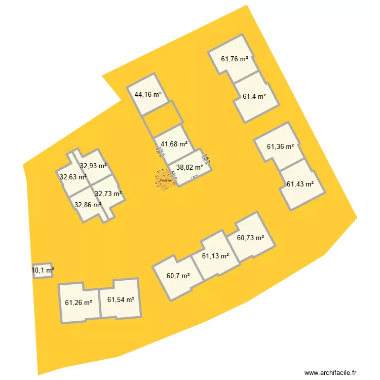 Plan de masse projet COUCQ. Plan de 