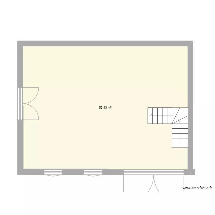 rdechB. Plan de 1  et 50 m²