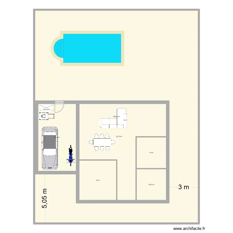 Maison d'Espagne. Plan de 6  et 490 m²