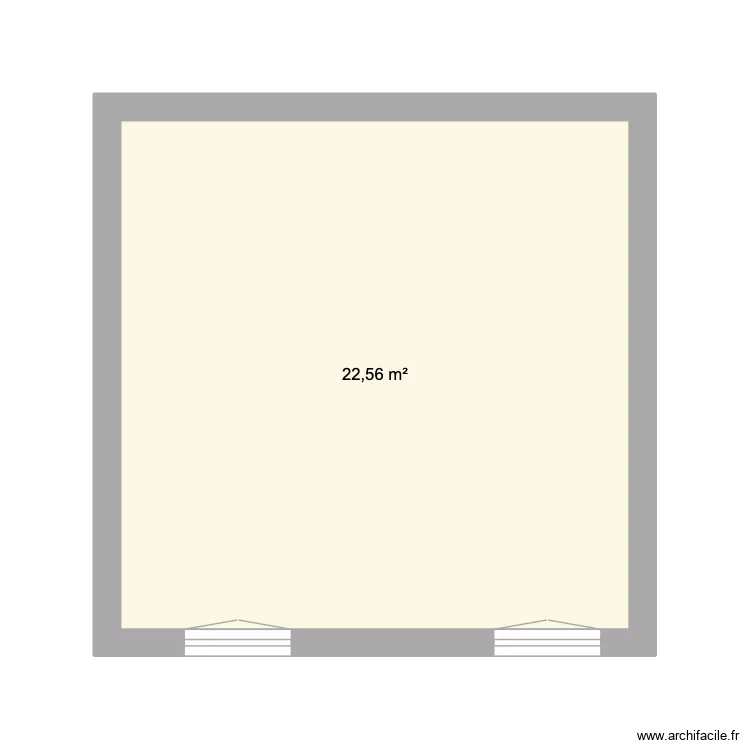 Amende rey. Plan de 1  et 23 m²