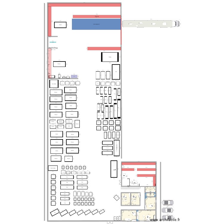 sdg8. Plan de 14 pièces et 227 m2