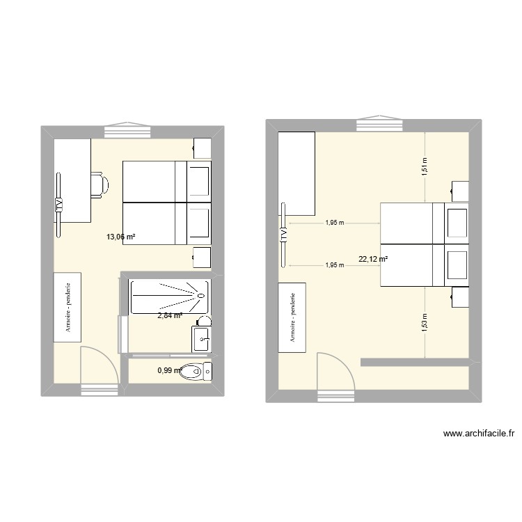 chambre projet. Plan de 0 pièce et 0 m2