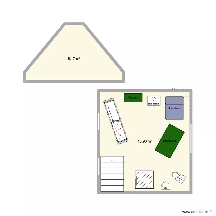 hautd. Plan de 2 pièces et 22 m² hautd. Plan de 2 pièces et 22 m²