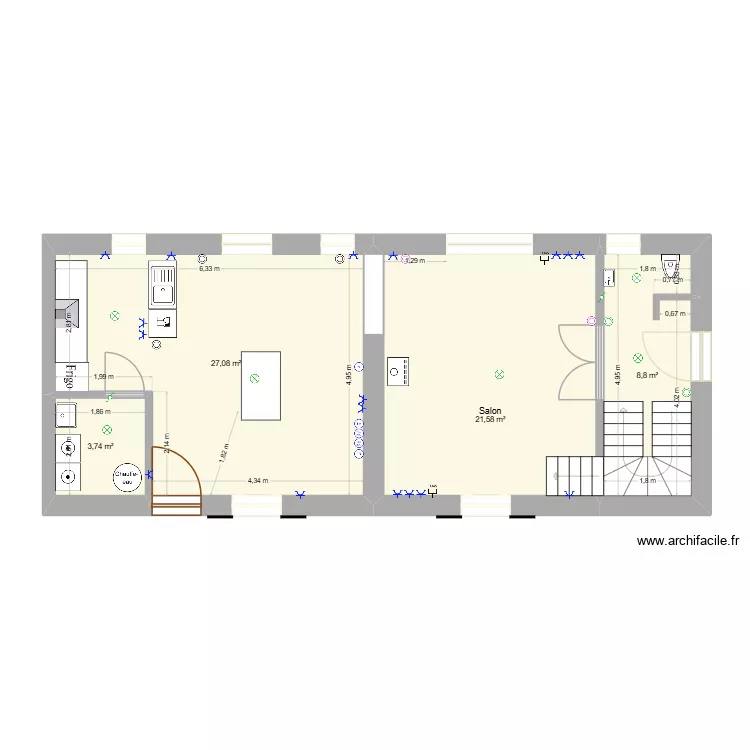 PLAN SAINT AUBIN DP APRES. Plan de 13 pièces et 185 m² PLAN SAINT AUBIN DP APRES. Plan de 13 pièces et 185 m²