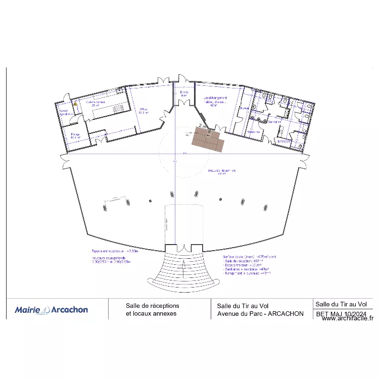 plan implant sc&egrave;ne TAV. Plan de 