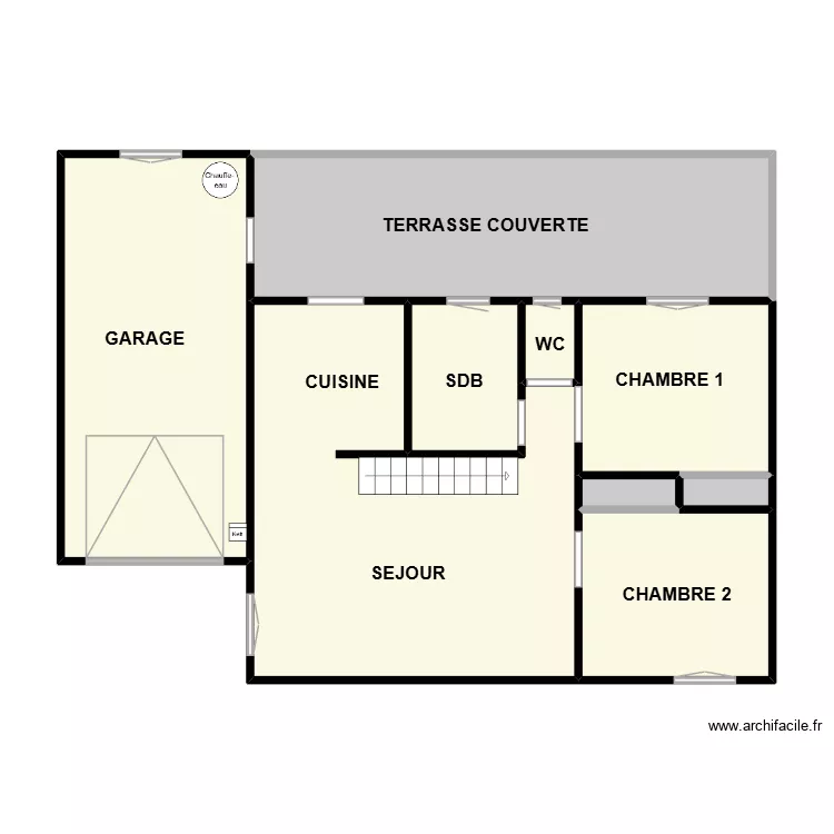 POGU. Plan de 9  et 88 m²