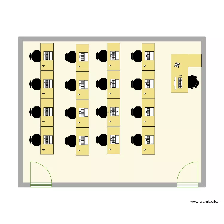 Plan classe SIO1. Plan de 