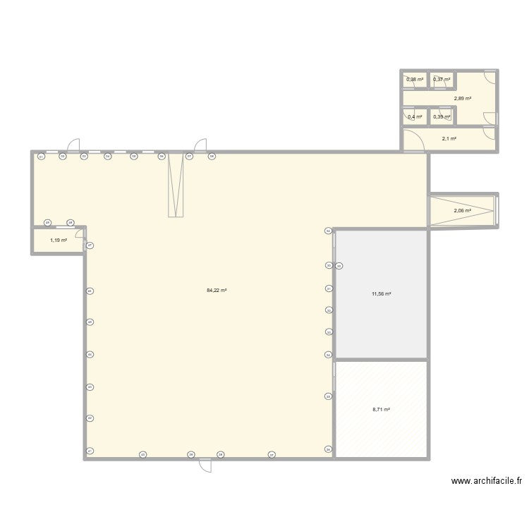 aiguebelle. Plan de 6 pièces et 113 m2