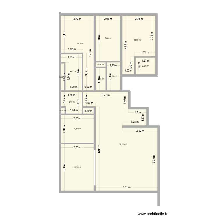 Azoulay 26/06. Plan de 15  et 101 m²