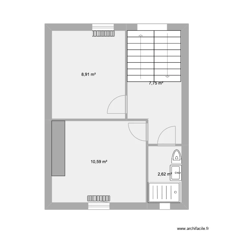 Maison Saint Pierre 1. Plan de 4  et 30 m²
