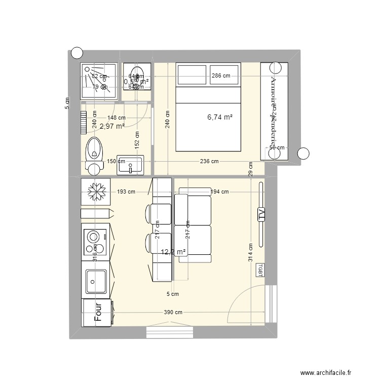 studio 30. Plan de 0 pièce et 0 m2