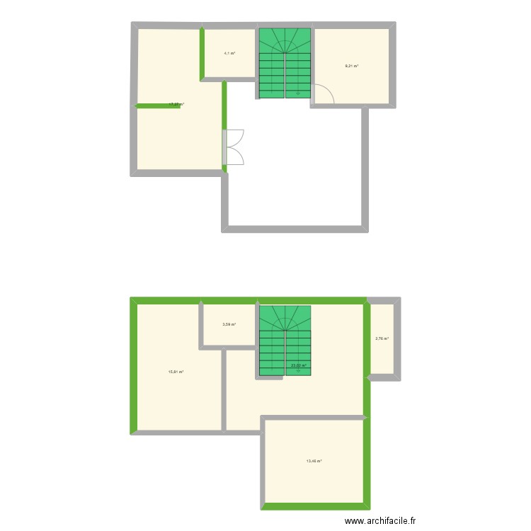 plan1. Plan de 8 pièces et 89 m2