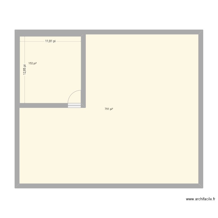 Apparemment. Plan de 2 pièces et 106 m2
