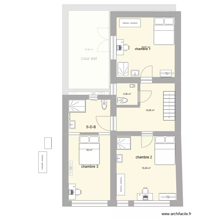 coloc bouffioux 2. Plan de 17  et 210 m²