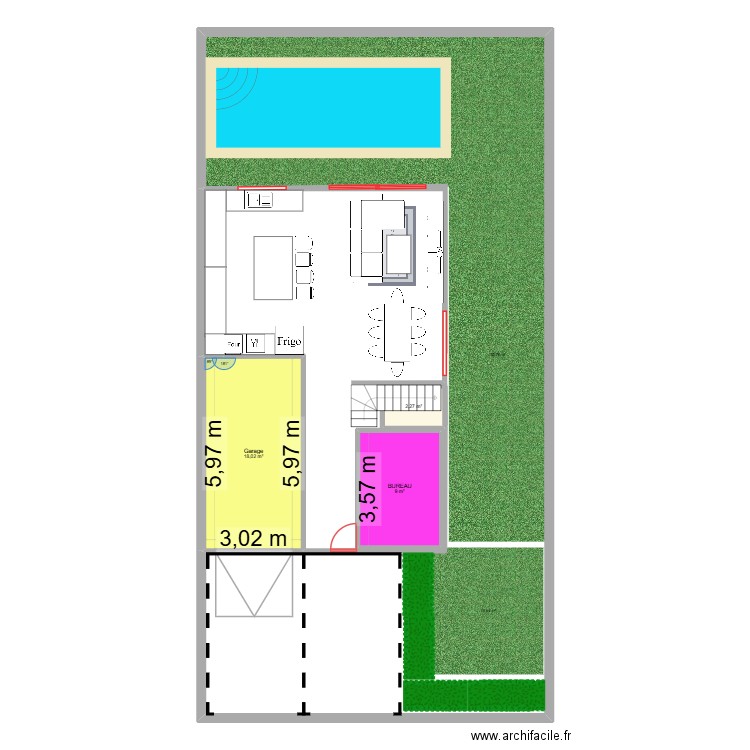 MA MAISON. Plan de 3 pièces et 29 m2