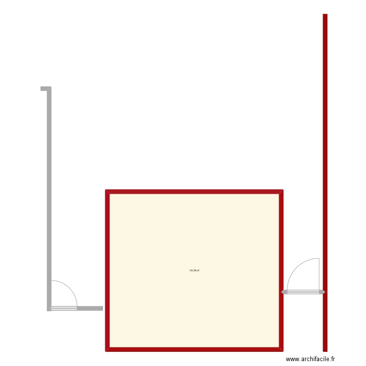 lukas cloture. Plan de 1 pièce et 125 m2