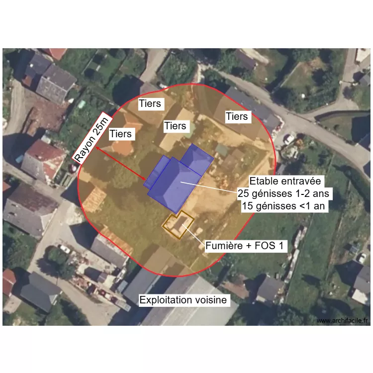 GAEC DE LA DENT DE L\'ARCLUSAZ - plan de situation site n&deg;2 avant-projet. Plan de 