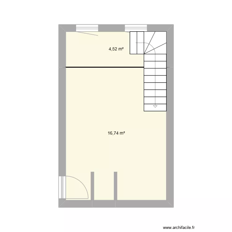 15 muret 3. Plan de 2  et 21 m²