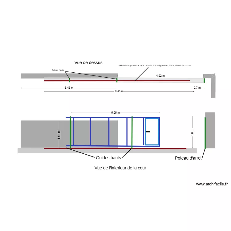 plan pose rail 24. Plan de 