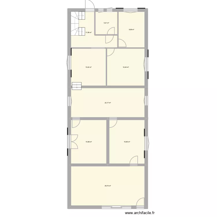 R&eacute;seau Etage. Plan de 23  et 562 m²