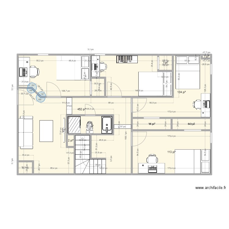 sous sol. Plan de 0 pièce et 0 m2
