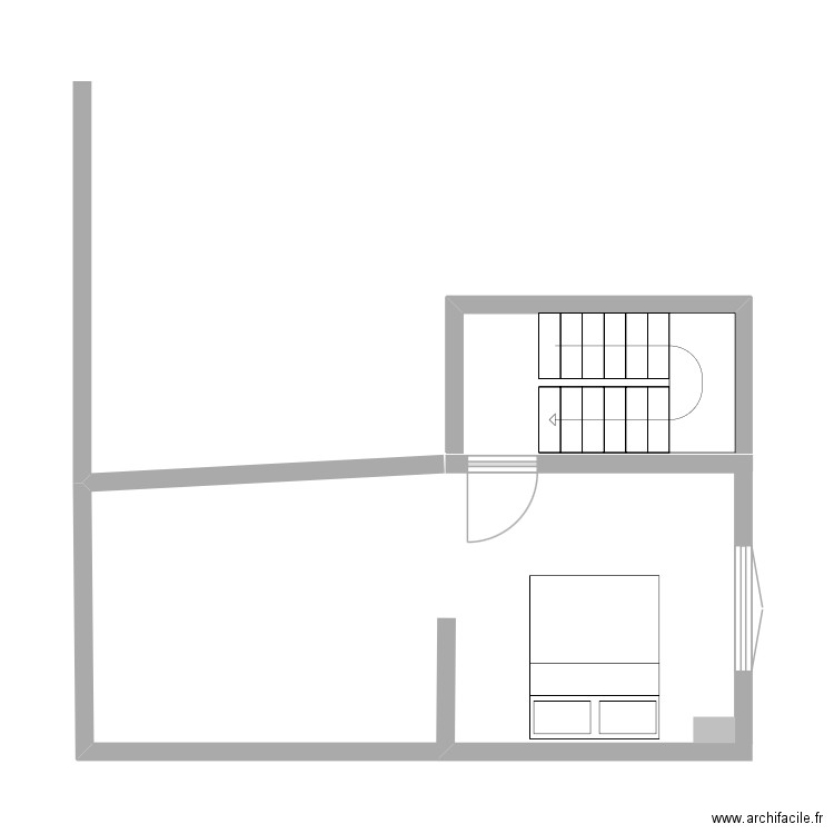 Chambre parentale. Plan de 0 pièce et 0 m2