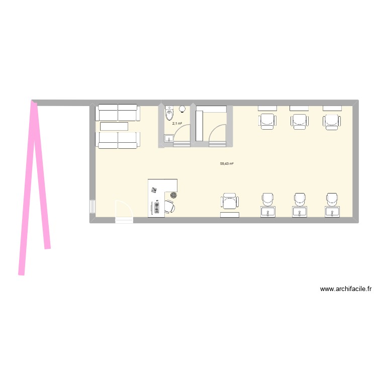 MERIEM EMMA SALON DE COIFFURE. Plan de 0 pièce et 0 m2