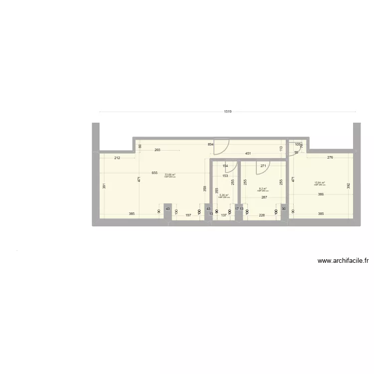 Louis d\'Orl&eacute;ans 22 REZ. Plan de 4 pièces et 64 m²
