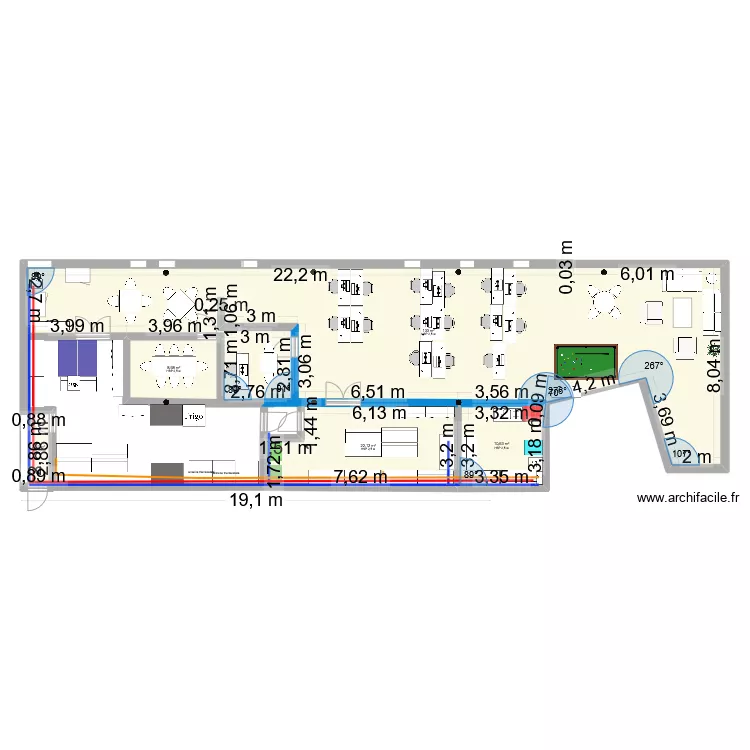 Labo bersol CAB utilit&eacute;s. Plan de 