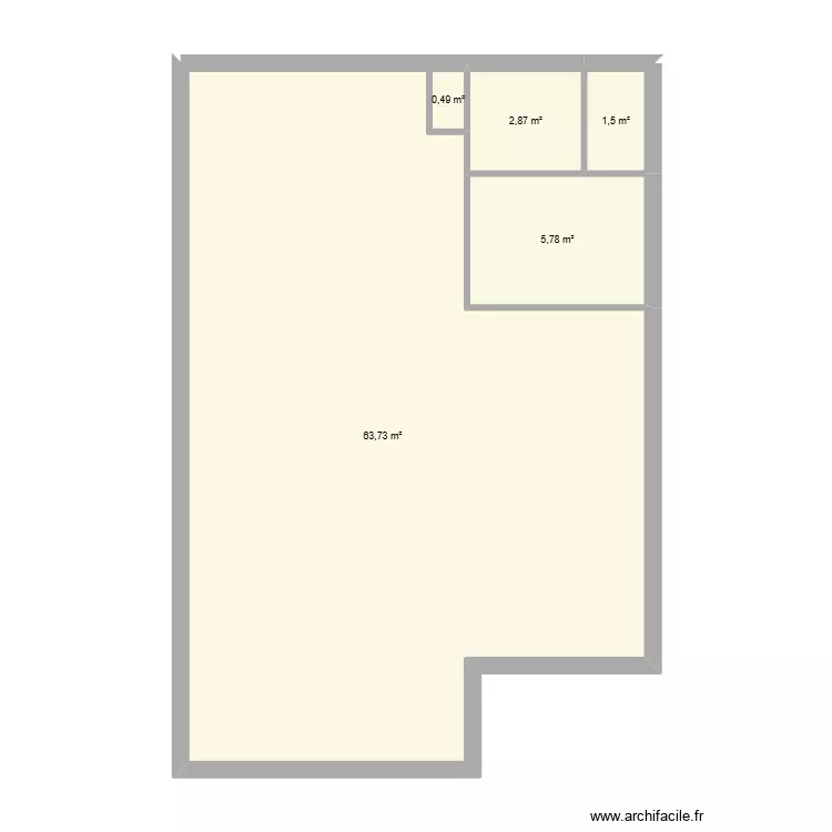 Maison 3. Plan de 5 et 74 m² Maison 3. Plan de 5 et 74 m²