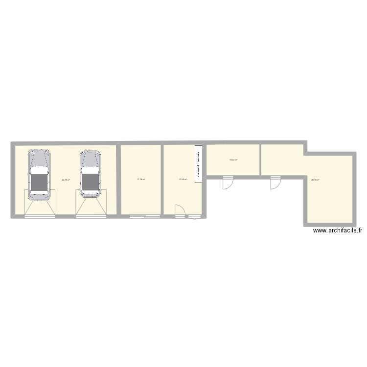 salle coutur. Plan de 5 pièces et 118 m2
