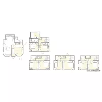 Revised Cottage layout with bath on to floor and shower on middle floor v4