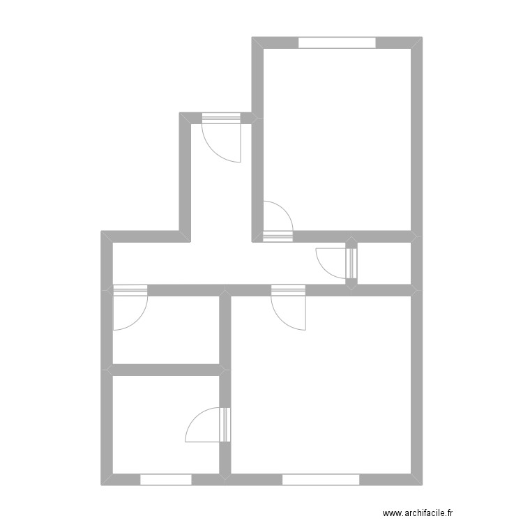 Toch 1ier. Plan de 6 pièces et 52 m2