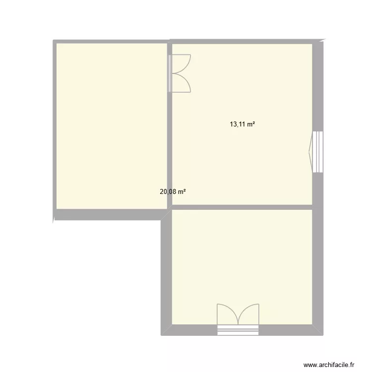 plan1. Plan de 2  et 33 m²